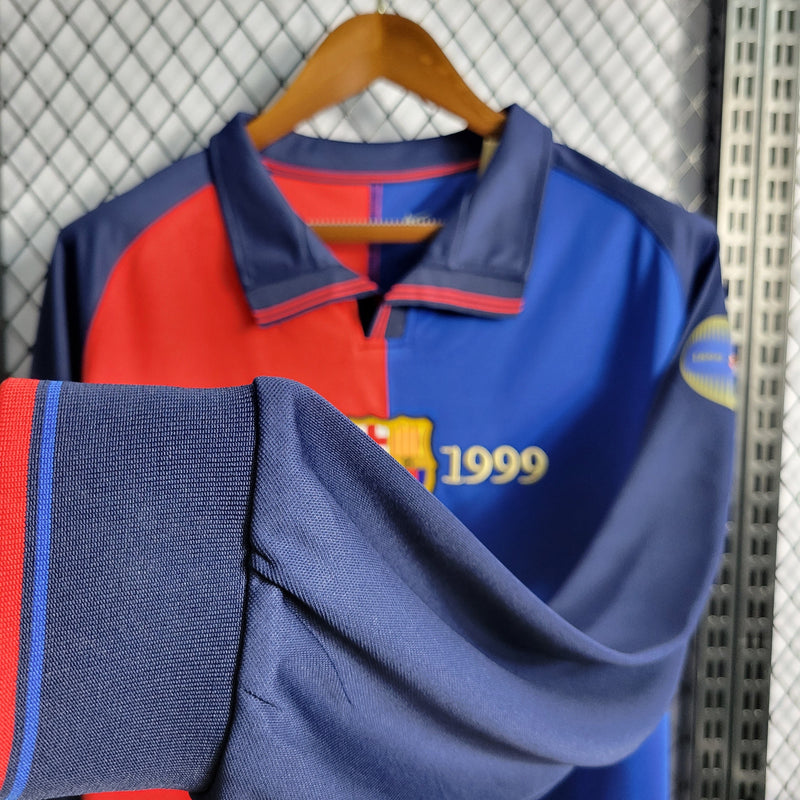 Camisa Barcelona Edição Comemorativa 100 Anos - Versão Retro Manga Comprida