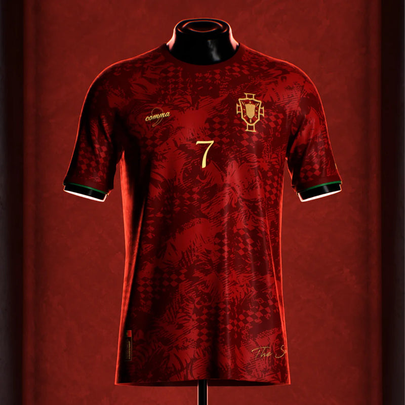 Camisa Portugal The Siu Cristiano Ronaldo 7 EURO 24/25 s/n° Torcedor Masculino - Vermelho